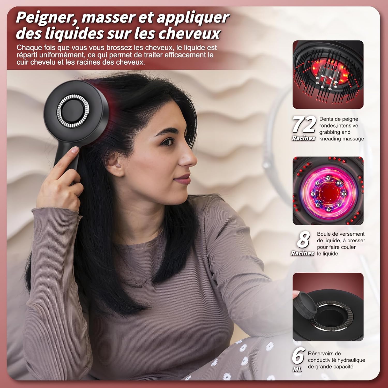 Peigne de massage à vibration électrique